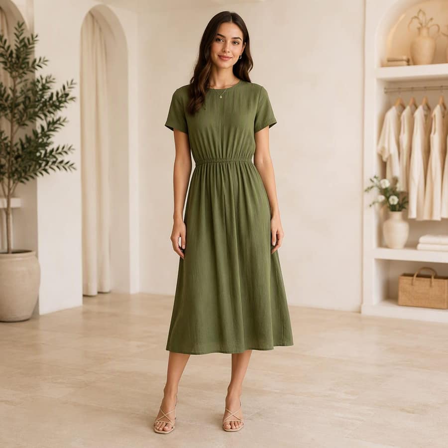 Vestido Verde Olivo