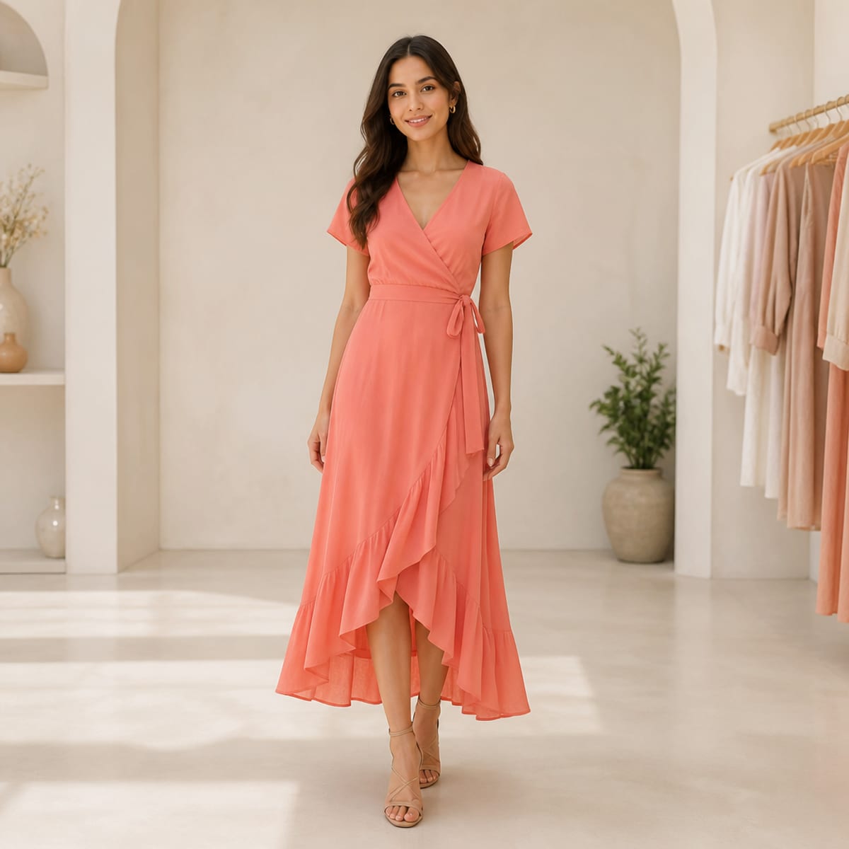 Vestido Coral Brisa