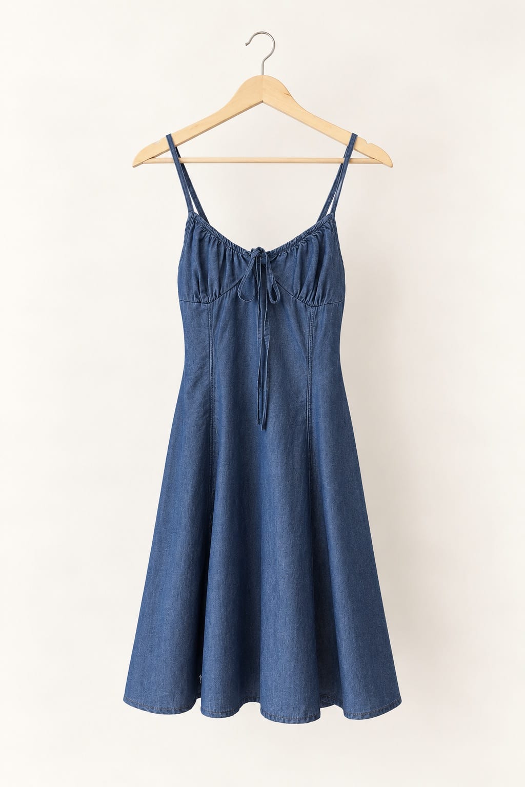 Vestido Denim Copa Drapeada